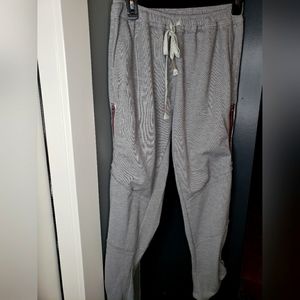 Free people movement grey sweat pants women size medium size zippers